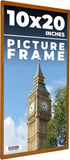 10x20 Flat Walnut Brown Wood Picture Frame UV Acrylic and Foam Board Model