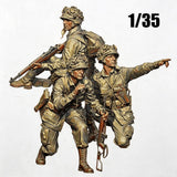 1/35 WWII US Airborne Assault Team 3 Resin Soldier Figures Model Kit Unpainted Model