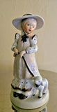 Vintage Porcelain Mary Had a little Lamb Porcelain Ceramic Figurine Display Model