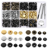 Alritz 120 Set Leather Snap Fasteners Kit, 12.5mm Metal Button Snaps Press St... Model