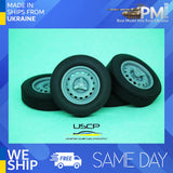 USCP 24P080 1/24 16 inch Dunlop Racing wheels + Tires Model