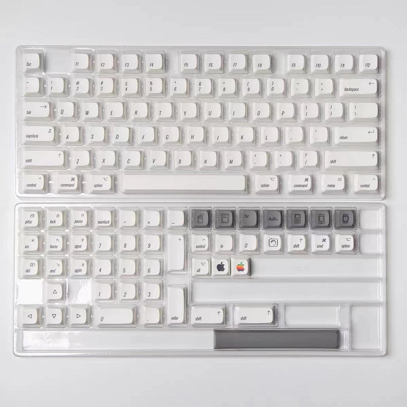 PBT MAC White Style Keycaps For Apple Mac XDA Height Dye-sub for Cherry MX Gifts Model