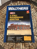 Walthers Cornerstone N Scale 3 Stall Modern Roundhouse Kit 933-3261 Addition Model