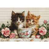 Luca-S counted cross stitch kit "Morning of the Cats", 37x25cm, DIY Model