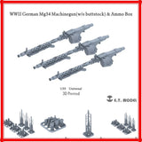 ET Model 1/35 WWII German Buttstock?Less Vehicle?Mounted MG34 Machine Gun 6pcs Model