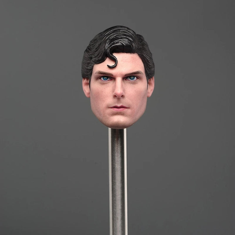 1/6 Male Head Sculpt Christopher Reeve PVC Model For 12" Action Figure Body Toy Model