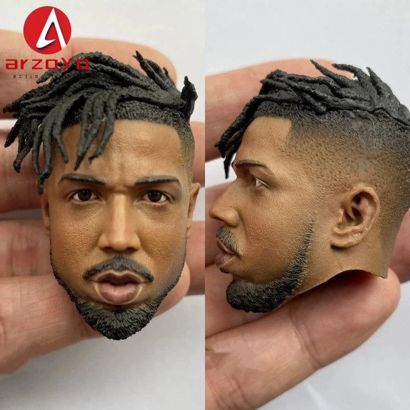 1:6 Male Head Sculpt  Carving Model Fit 12" Male Solider Action Figure Body Model
