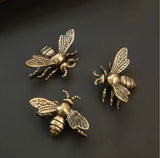 Vintage Style Brass Bee Figurine 3 pcs Bumblebee Animal Insect Model