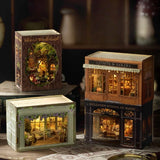 DIY Diorama Book Nook Dollhouse Model with Furniture Wooden Decor Ornament Gifts Model