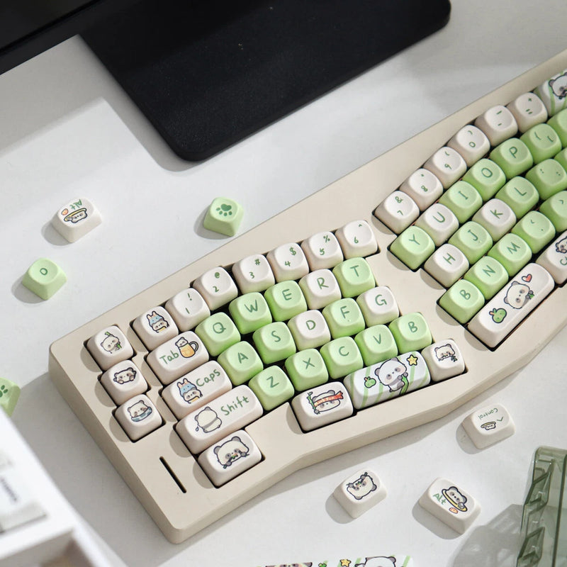 GMK Copy PBT Panda Theme Keycaps MOA Profile 142pcs for Cherry MX Model
