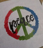 Crafters Square PEACE SIGN SYMBOL Cross Stitch Kit #355  New SEALED Model