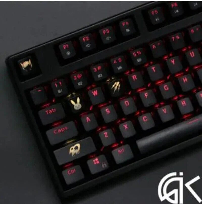 4 pcs/set backlight caps ABS etched OW DVA Keycap gamer Mechanical Keyboard Model