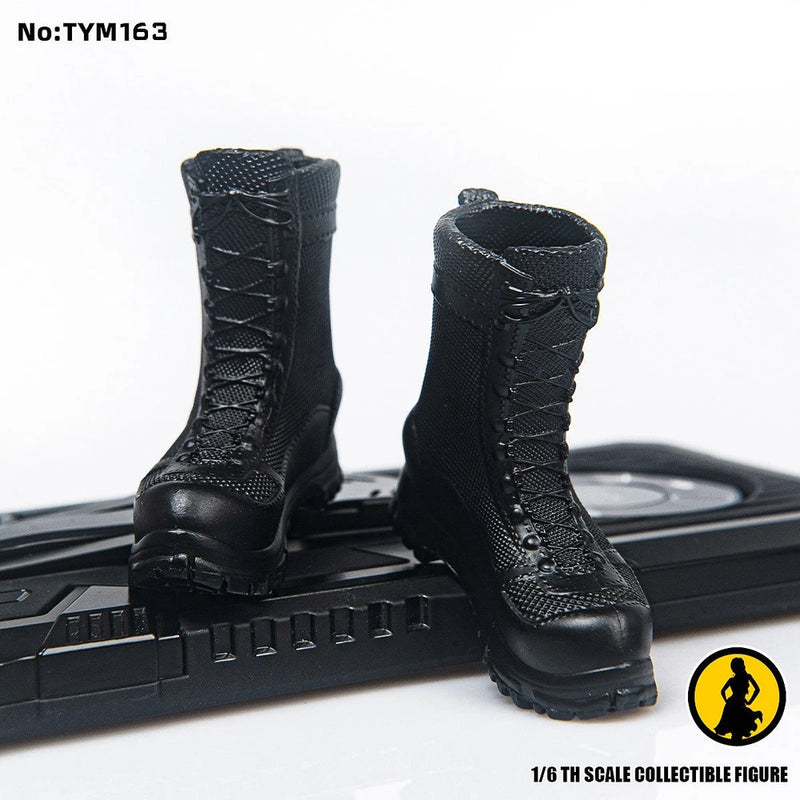 TYM163 1/6 Male Solid Plastic High-heeled Boots Shoes Model Fit 12" Figures Model