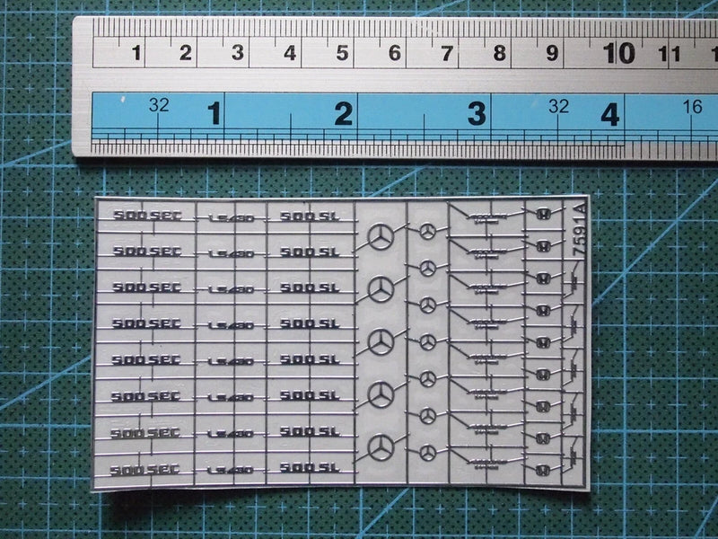 chrome(metal) decals 1/24 500sec ls430 500sl accord for model kits (7591A) Model
