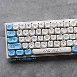 Cinnamon Dog PBT Keycap Set Cute Anime Blue for Cherry MX Machanical Keyboards Model