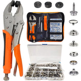 Snap Fasteners Kit: Heavy-duty Tool with Ergonomic Design and 60 Snaps Model