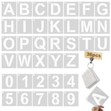 36 Pcs 4 Inch Reusable Letter Stencils and Numbers Template Kits for Wood Wall Model