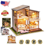 Adult DIY Miniature Dollhouse Kit - Romantic Music Box & LED Lights Model