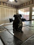 English Bulldog Miniature Bronze PLA Statue Sculpture Figurine Art Deco Model