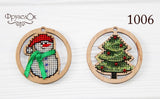 DIY cross stitch kit on wood "Decoration" Model
