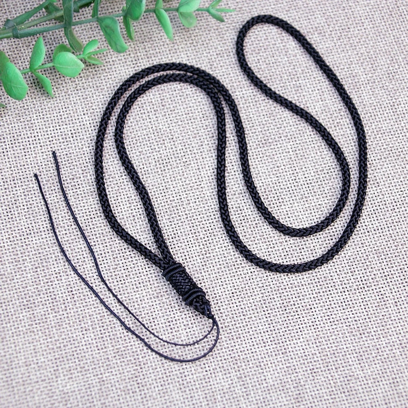 10 Black Chinese Thread Knotted Silk Love Rope String Necklace for Jade pendant Charms