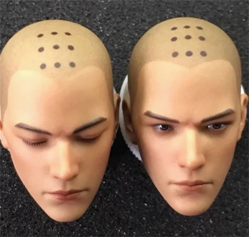 1/6 Monk Holy Male Head Carving Star Toys Soldier Open Close eyes Doll Model Model