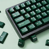 Translucent Deep Green Keycaps set Doubleshot for Cherry MX Mechanical Keybords Model