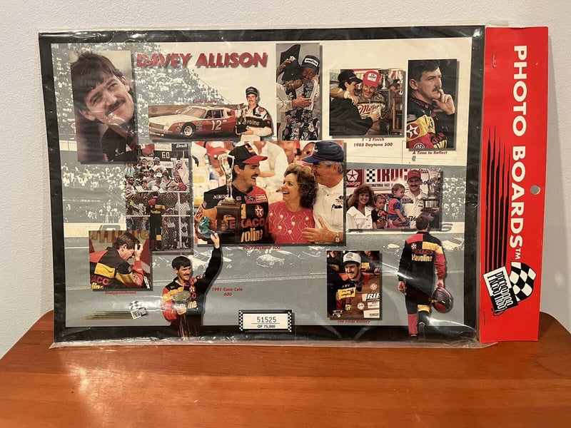 1993 Davey Allison (#28) Press Pass Photo Board NASCAR Texaco-#51525 of 75000 Model