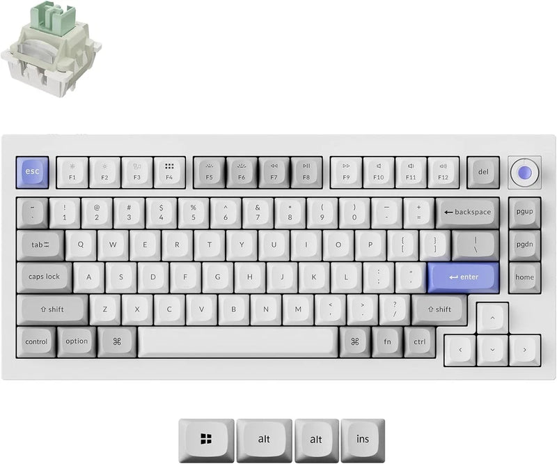 Keychron Q1 HE 8K Polling Rate Magnetic Switch Wired Keyboard White New!!! Model