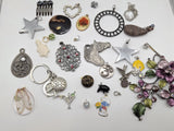 Vintage & Modern Silver Plated Charms Pendants Lot Charms