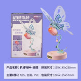 ROKR Mechanical Species Series Butterfly Pink DIY Assemyble Model Kits Model