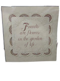 Friends Verse Candlewicking 12 X 12 inches  Dimensions 4103  New 1985 Model