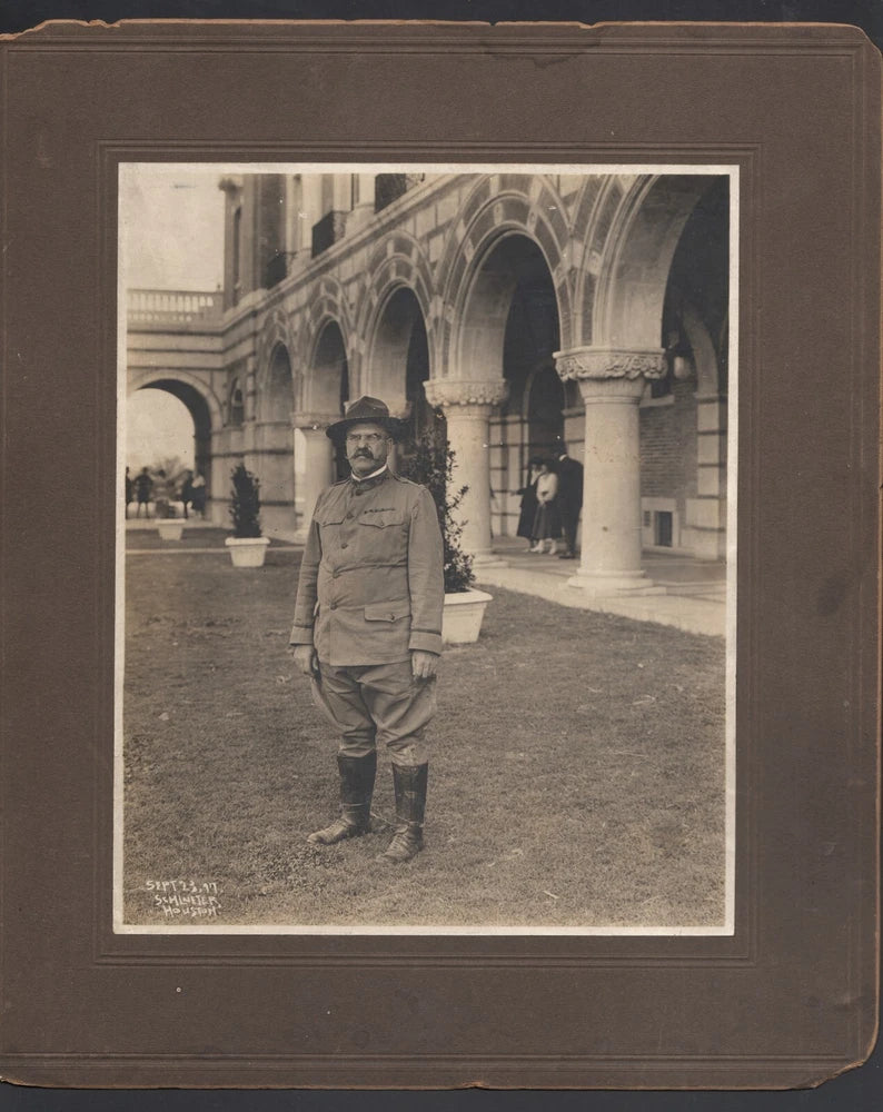 US Army Officer Vintage 1917 Large Photograph Mounted on Board Frank Schlueter Model