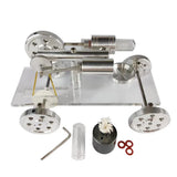 SBSTLXC Stirling Engine Model Car Metal Finished Physics Science Educational Toy Model