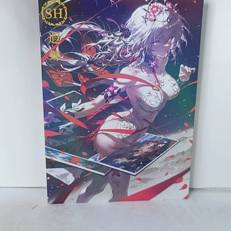 Castorice Ribbon Holo Waifu Card Anime Girl Wall Art Oversized Board A5 Model
