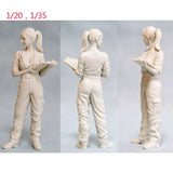 1/20 resin figures model Female mechanic unassembled unpainted Model