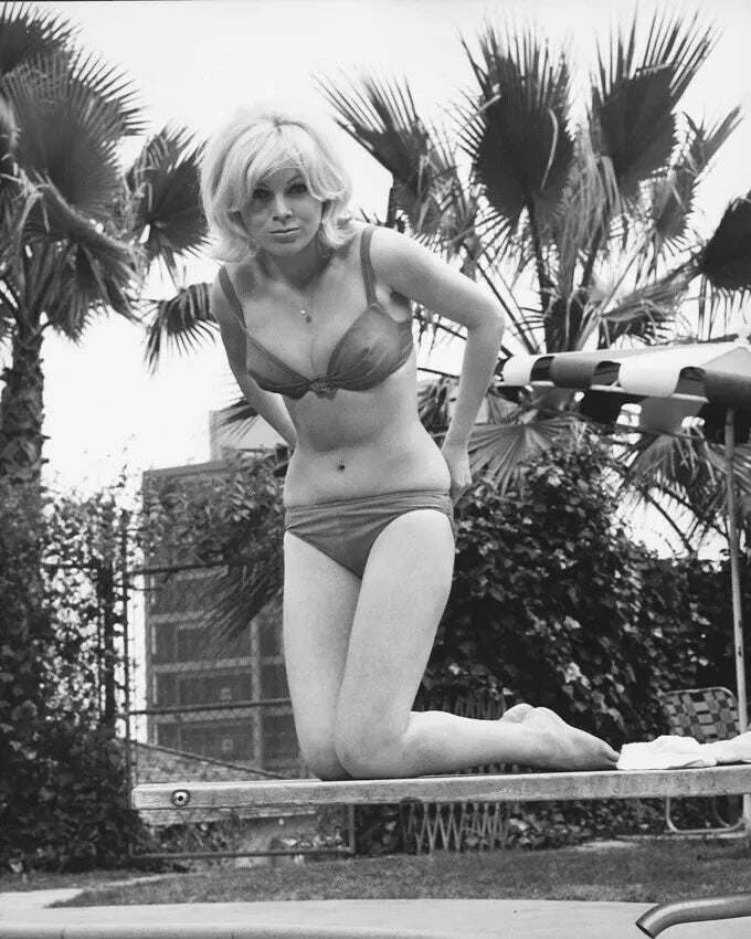 Susan Denberg In Bikini On Diving Board B&W  8x10 Picture Celebrity Print Model