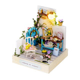 DIY 1:24 Miniature Dollhouse Kit with Furniture & Dust Proof - Garden Scene Model