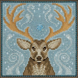 Winter Stag Cross Stitch Kit Mill Hill 2016 Buttons & Beads Winter MH141636 Model