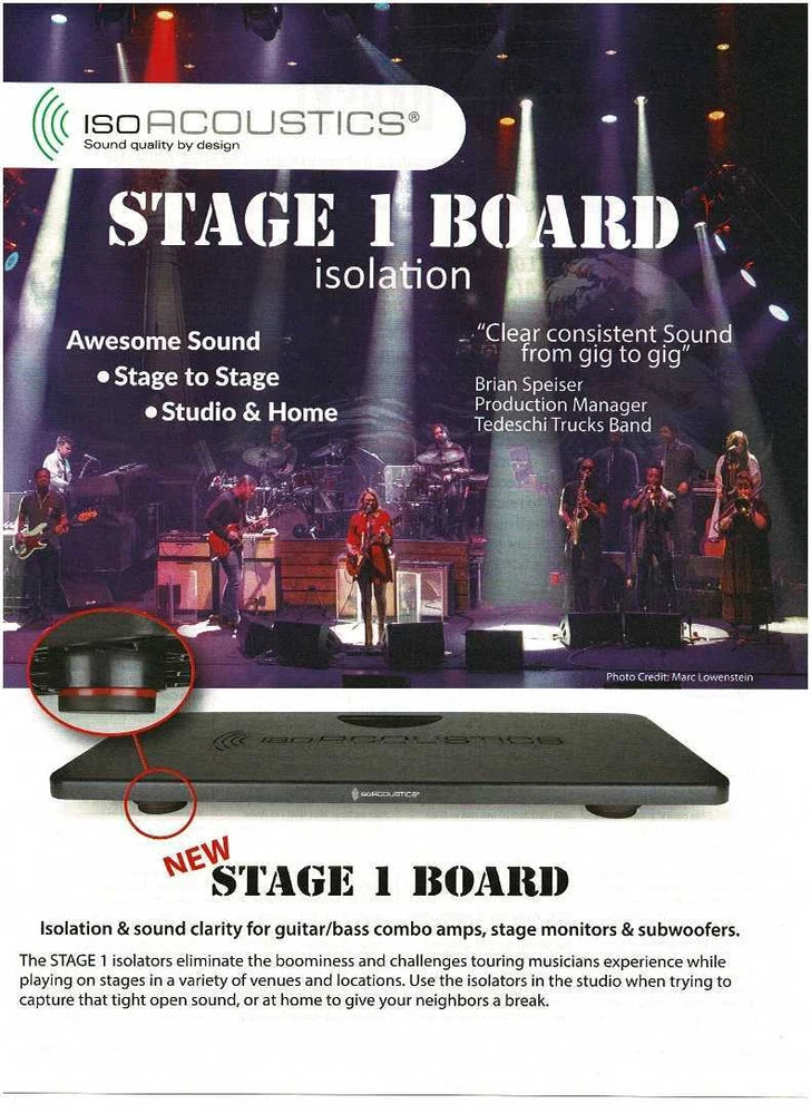 2020  ISOACOUSTICS Stage 1 Board Tedeschi-Trucks Band concert photo Magazine Ad Model