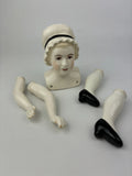 Vintage Glazed Porcelain Doll Kit  DIY  Antique Style Signed 1977 By Geri Milano Model