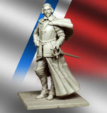 1/24 Scale 75mm French Musketeer Resin Model Kit ?C 17th Century Figure Model