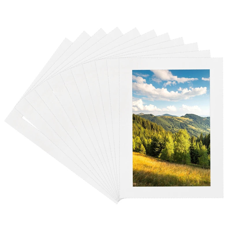 10x12 Mat for 10x12 Photo, 11 Pack Precut Picture Frame Mat Board, White Model