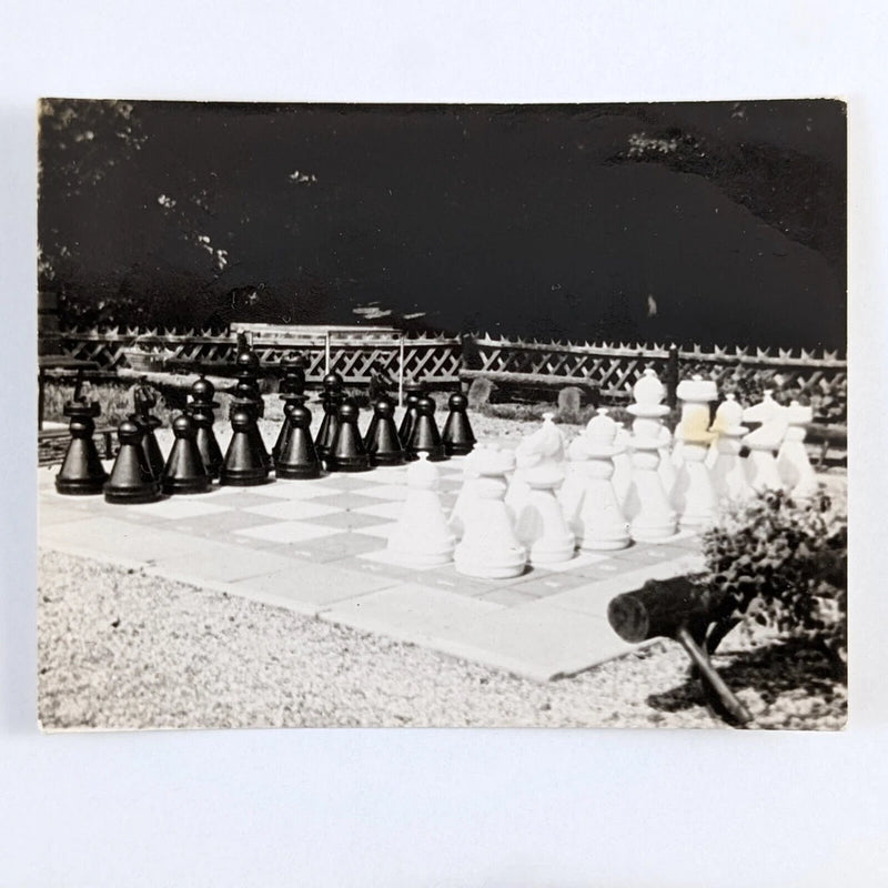 Snapshot Photo Life Size Chess Board And Pieces Model