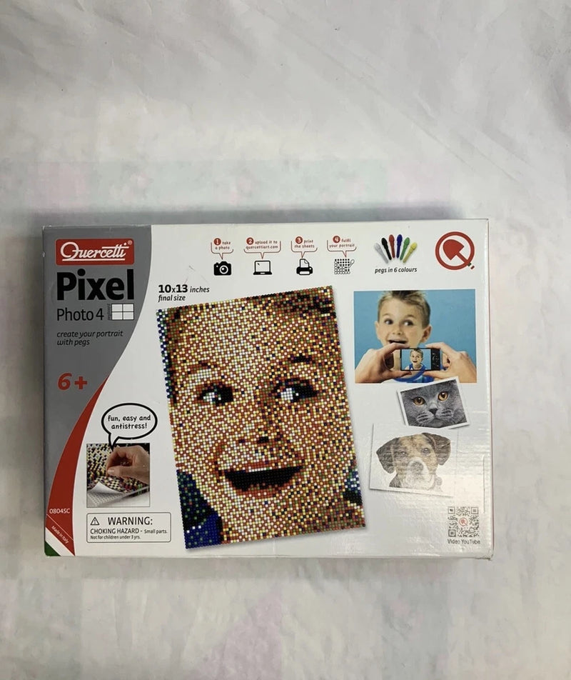 Quercetti Pixel Photo 4 Create Your Own Portrait Peg Board 10x13¡± Size NEW Model