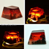 Keycap Resin + Wood Backlit Artisan Key Cap For Cherry MX Keyboards Handmade ESC Model