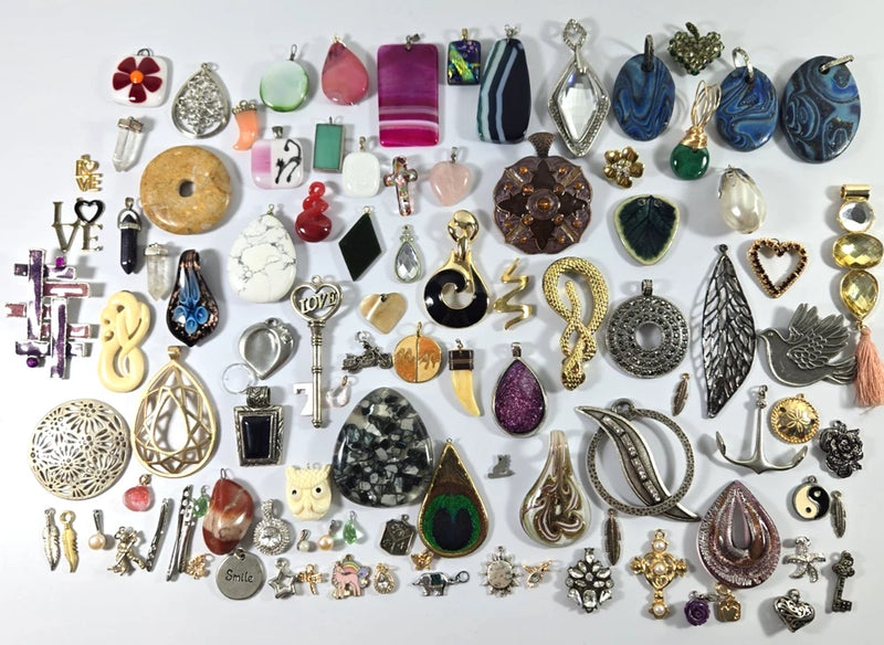 Charms And Pendants Jewelry Lot 100pc Crafting Repurpose Charms