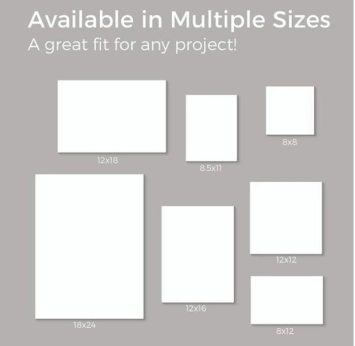 White Frame Backing Boards Photo Art Print Backer Sheets Photo Art Prints Craft Model