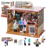 Miniature House DIY Craft Kit for Beginner Tiny Dollhouse Coffee 3D Acrylic P... Model