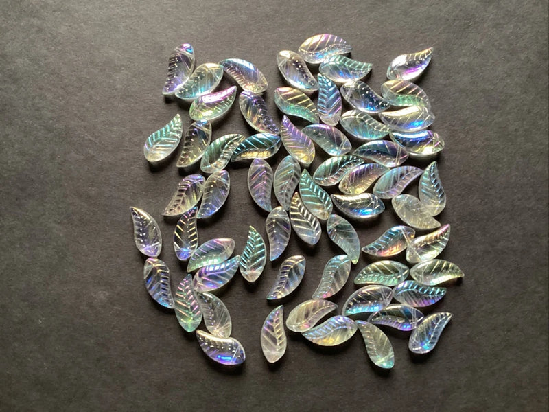 Clear Leaf Charms Craft/ Jewelry Making Charms